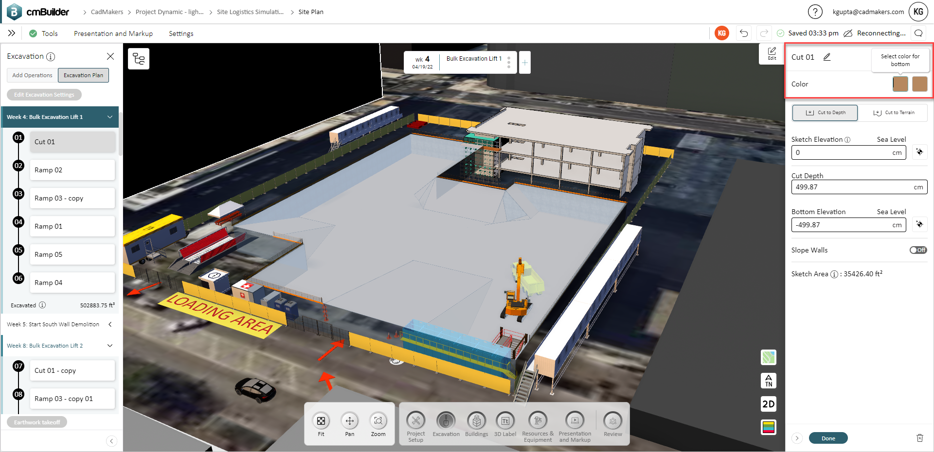 2.3 Customized Excavation Colors – cmBuilder Support
